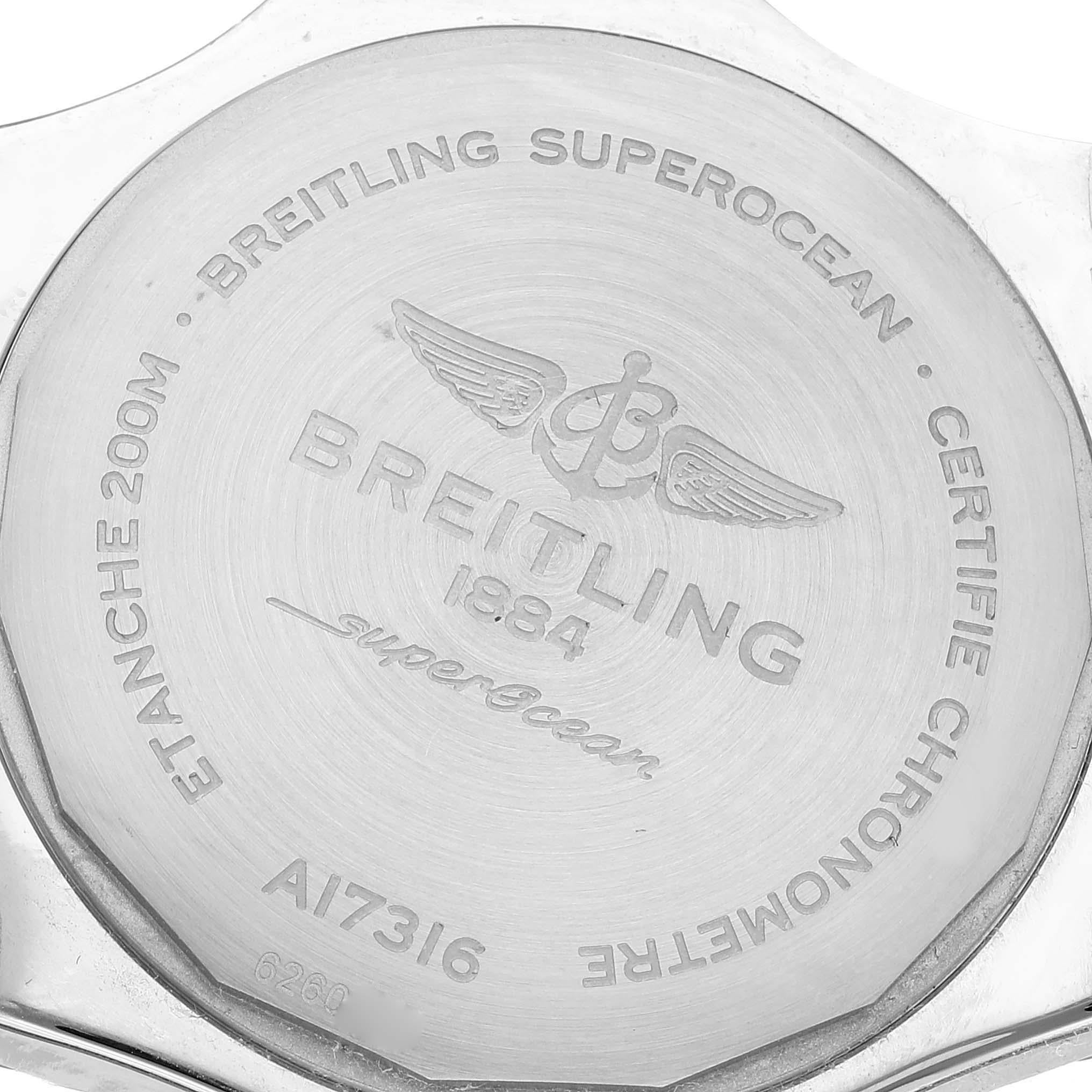 Breitling Superocean 36mm Orange Dial Steel Ladies Watch A17316 Unworn 5