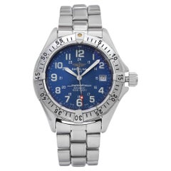 Breitling Superocean Stainless Steel Blue Dial Automatic Mens Watch A17040
