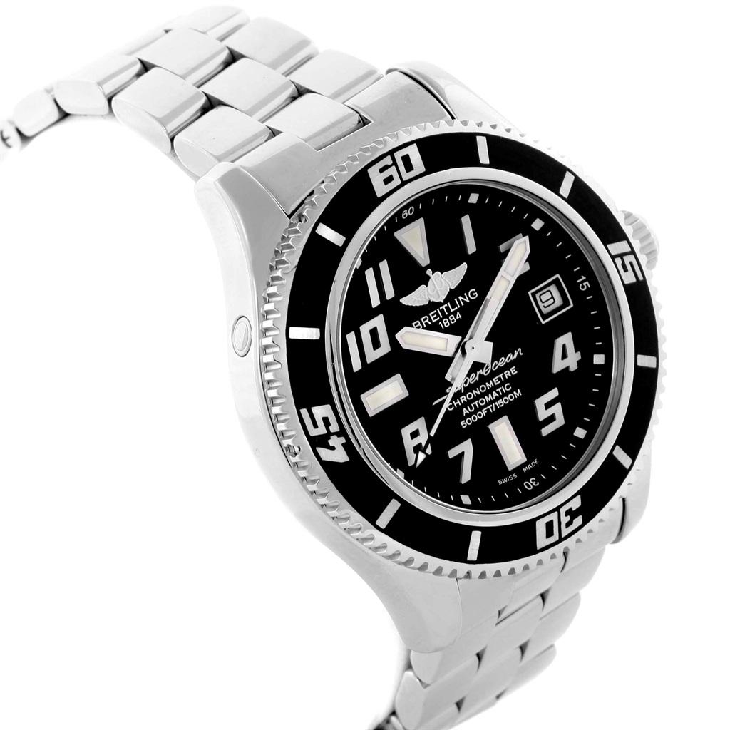 Breitling Superocean 42 Abyss Black Dial Steel Men's Watch A17364 For Sale 1