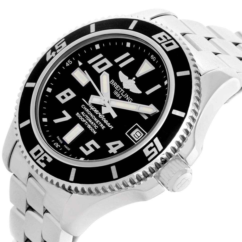 Breitling Superocean 42 Abyss Black Dial Steel Men's Watch A17364 For Sale 3