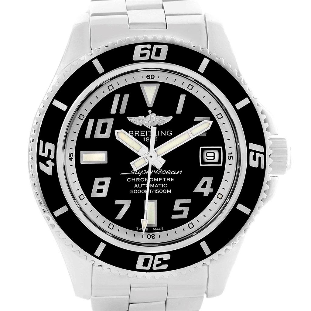 Breitling Superocean 42 Abyss Black Dial Steel Men's Watch A17364