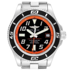 Breitling Superocean 42 Abyss Black Orange LE Men's Watch A17364 Box Papers