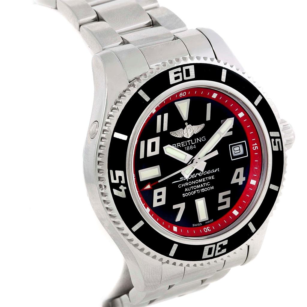 Breitling Superocean 42 Abyss Black Red Automatic Men's Watch A17364 1