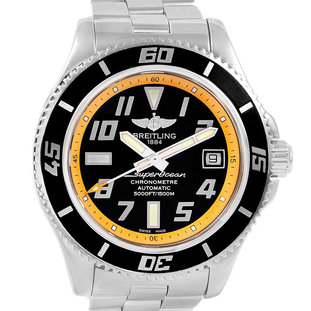 Breitling Superocean 42 Abyss Black Yellow Automatic Men’s Watch A17364 6