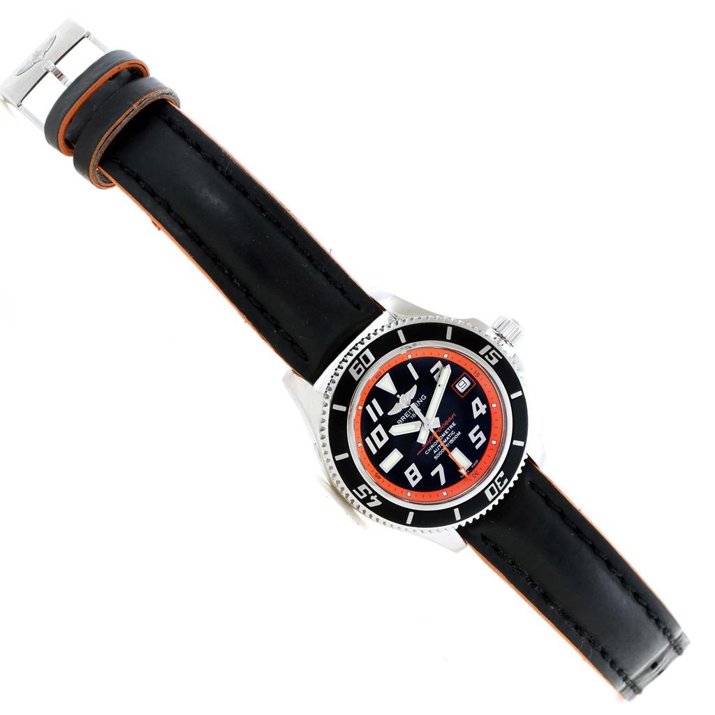 Breitling Superocean 42 Abyss Orange Limited Edition Men's Watch A17364 For Sale 5