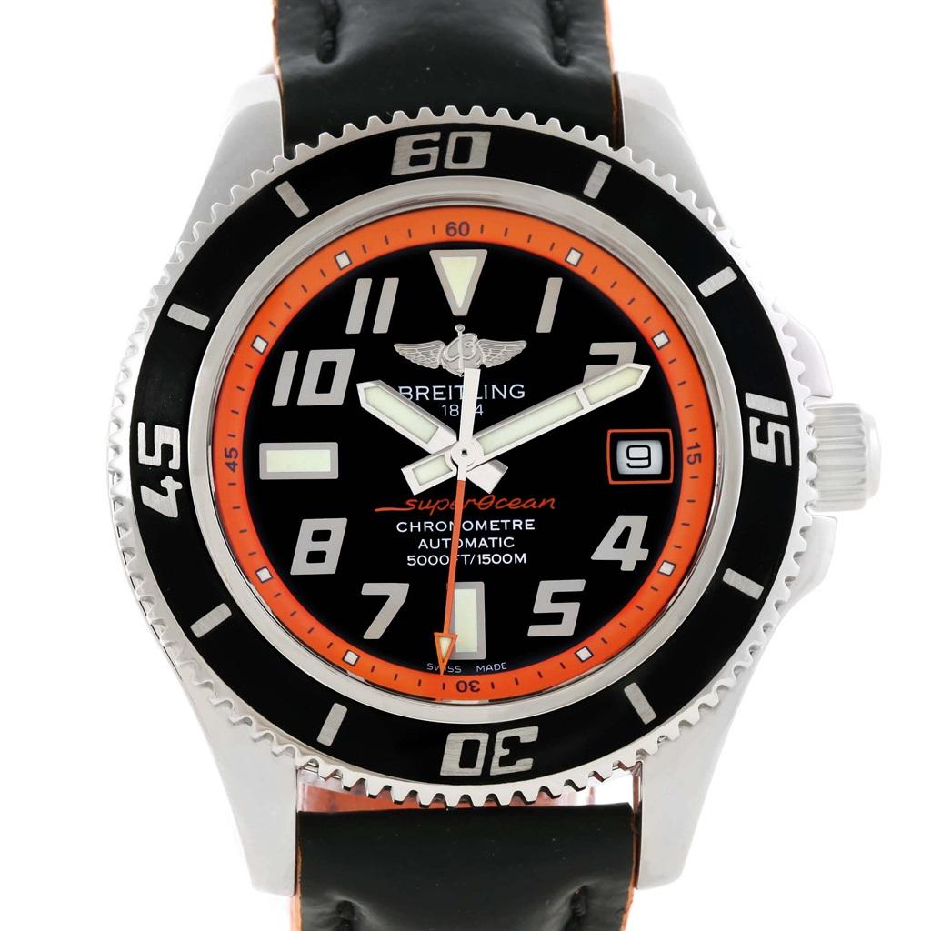 Breitling Superocean 42 Abyss Orange Limited Edition Men's Watch A17364 For Sale 6