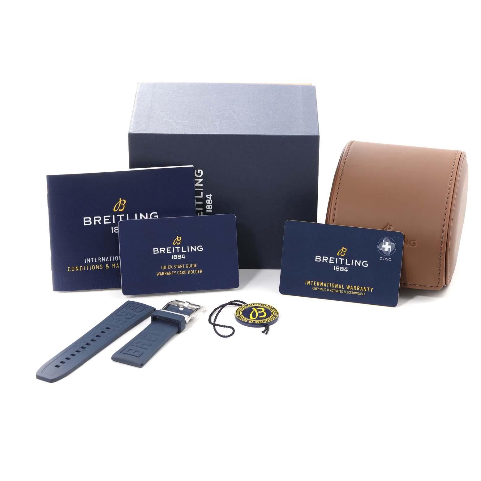 Breitling Superocean 42 White Dial Steel Mens Watch A17366 Box Card 6