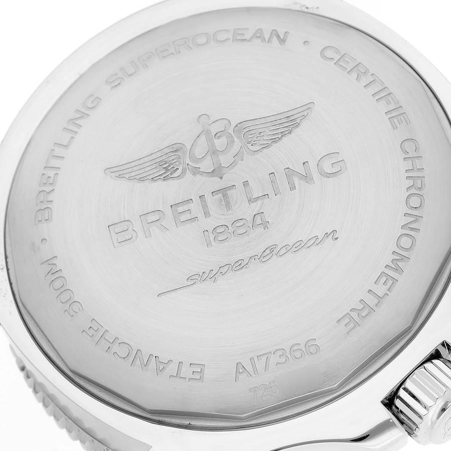 Men's Breitling Superocean 42 White Dial Steel Mens Watch A17366 Box Card