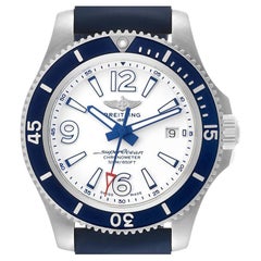 Breitling Superocean 42 White Dial Steel Mens Watch A17366 Box Card