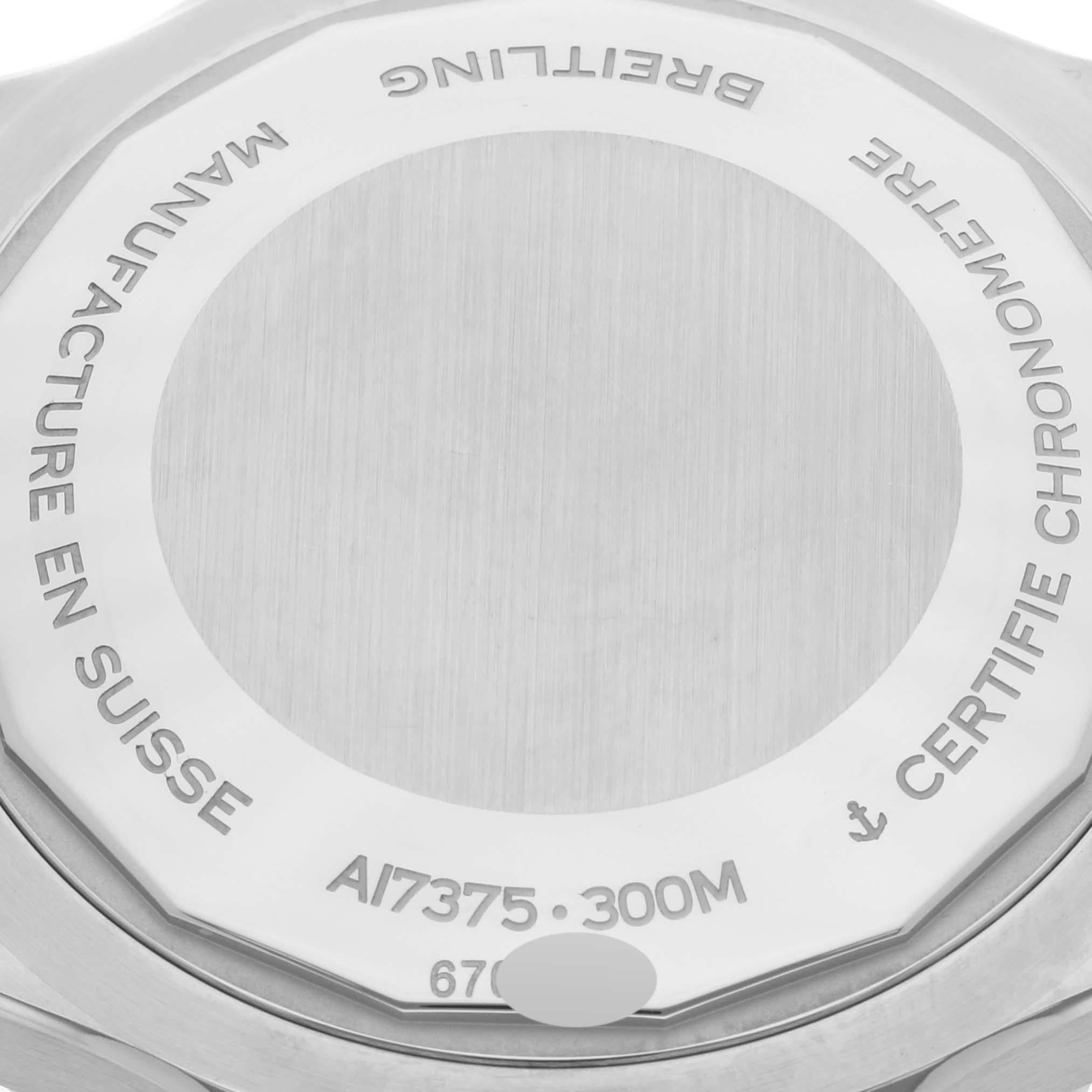 Breitling Superocean 42 White Dial Steel Mens Watch A17375 In Excellent Condition In Atlanta, GA