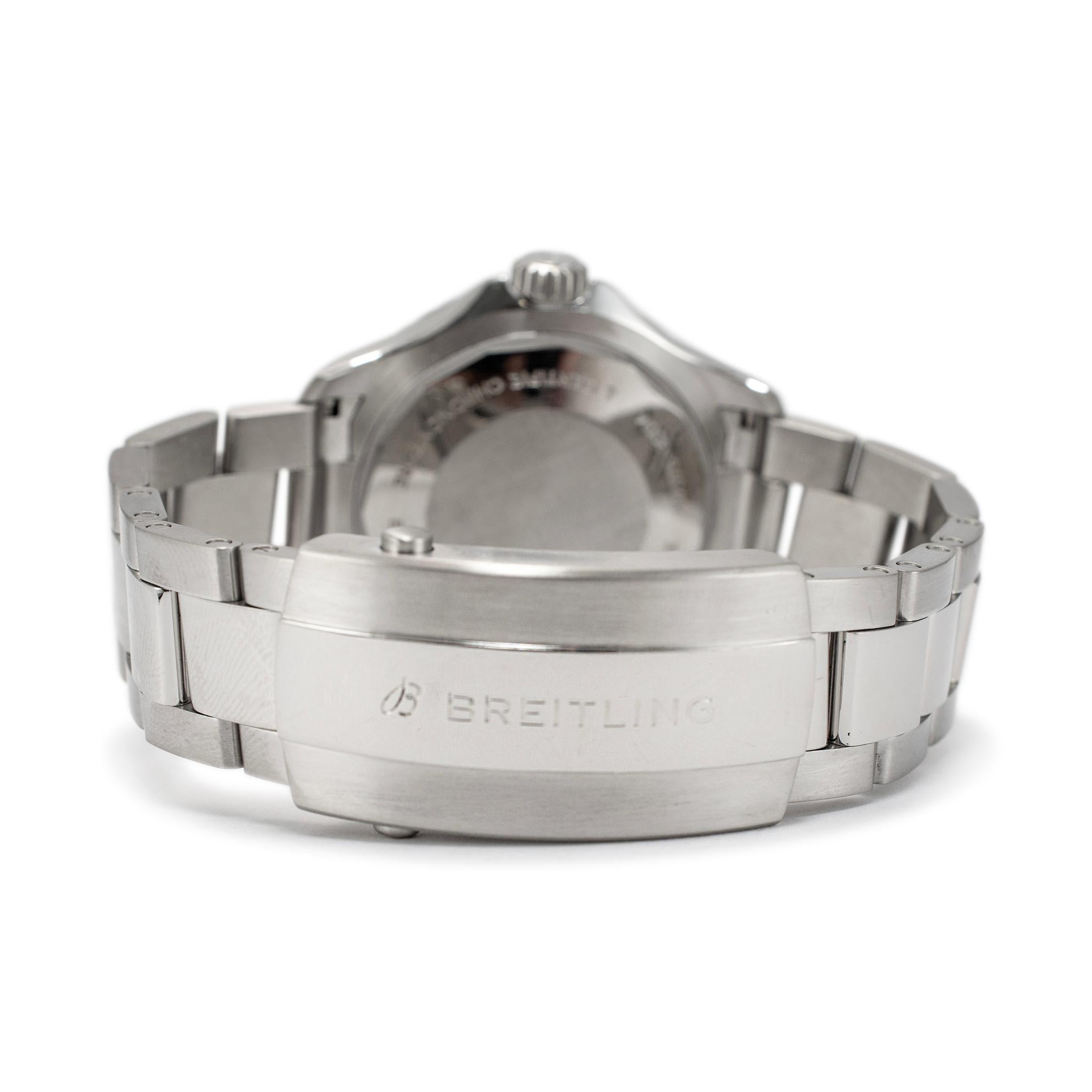 Breitling Superocean  42MM A17375 Schwarzes Zifferblatt Edelstahl Herrenuhr 2