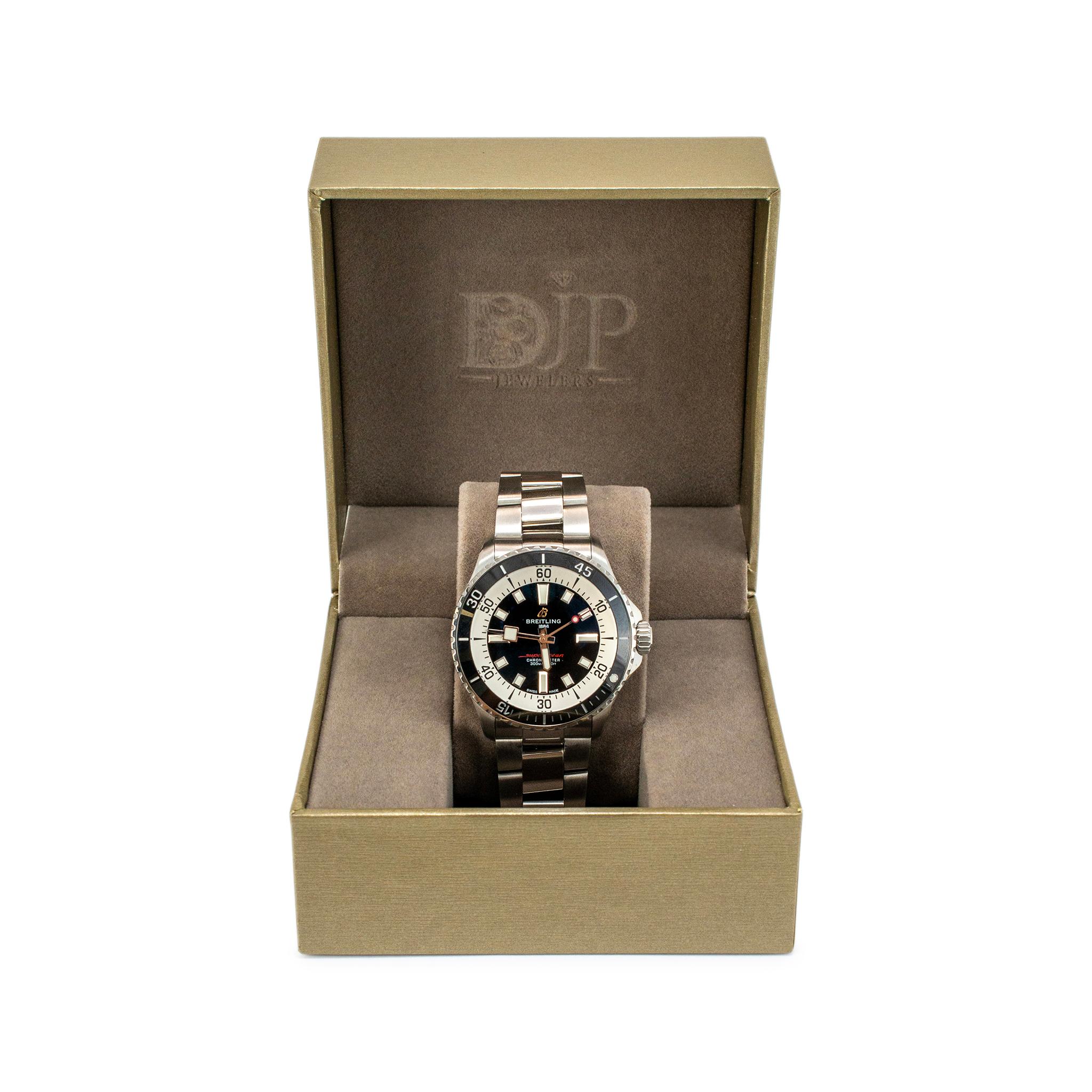 Breitling Superocean  42MM A17375 Schwarzes Zifferblatt Edelstahl Herrenuhr 4
