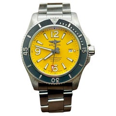 Breitling Superocean 44 A17367 44mm Yellow Dial Stainless Steel Travel Box