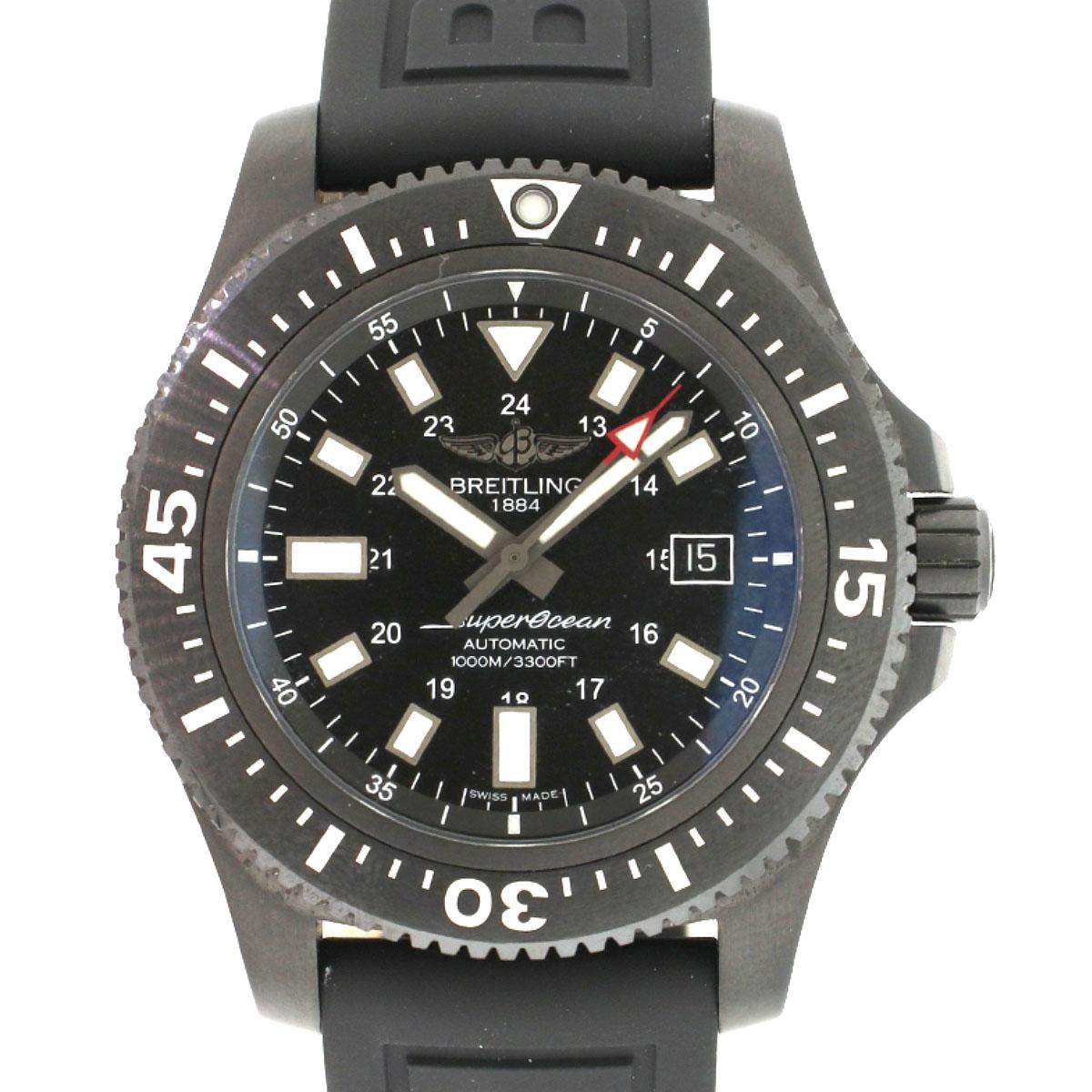 Elevate your style with the Breitling Superocean 44 Special Blacksteel Men's Watch. Crafted with precision, this timepiece features a sleek black steel case and bracelet, exuding a bold and sophisticated aura. The black dial showcases luminous