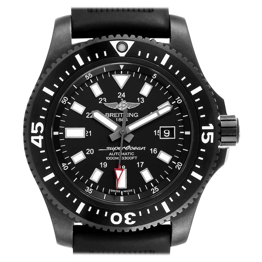 Breitling Superocean 44 Special Blacksteel Herrenuhr M17393 Box Card im Angebot
