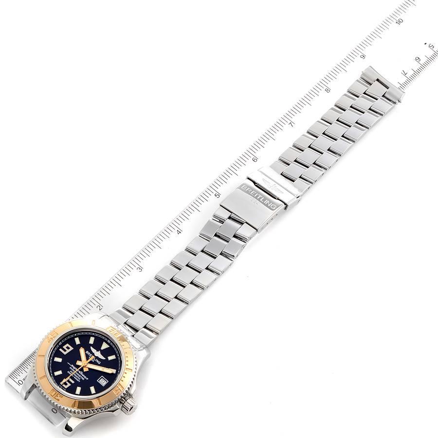 Breitling Superocean 44 Steel Rose Gold Black Dial Mens Watch C17391 For Sale 4