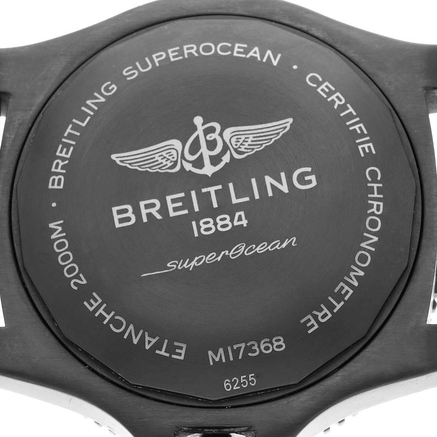 Breitling Superocean 46 Black Dial DLC Steel Mens Watch M17368 Box Card 3