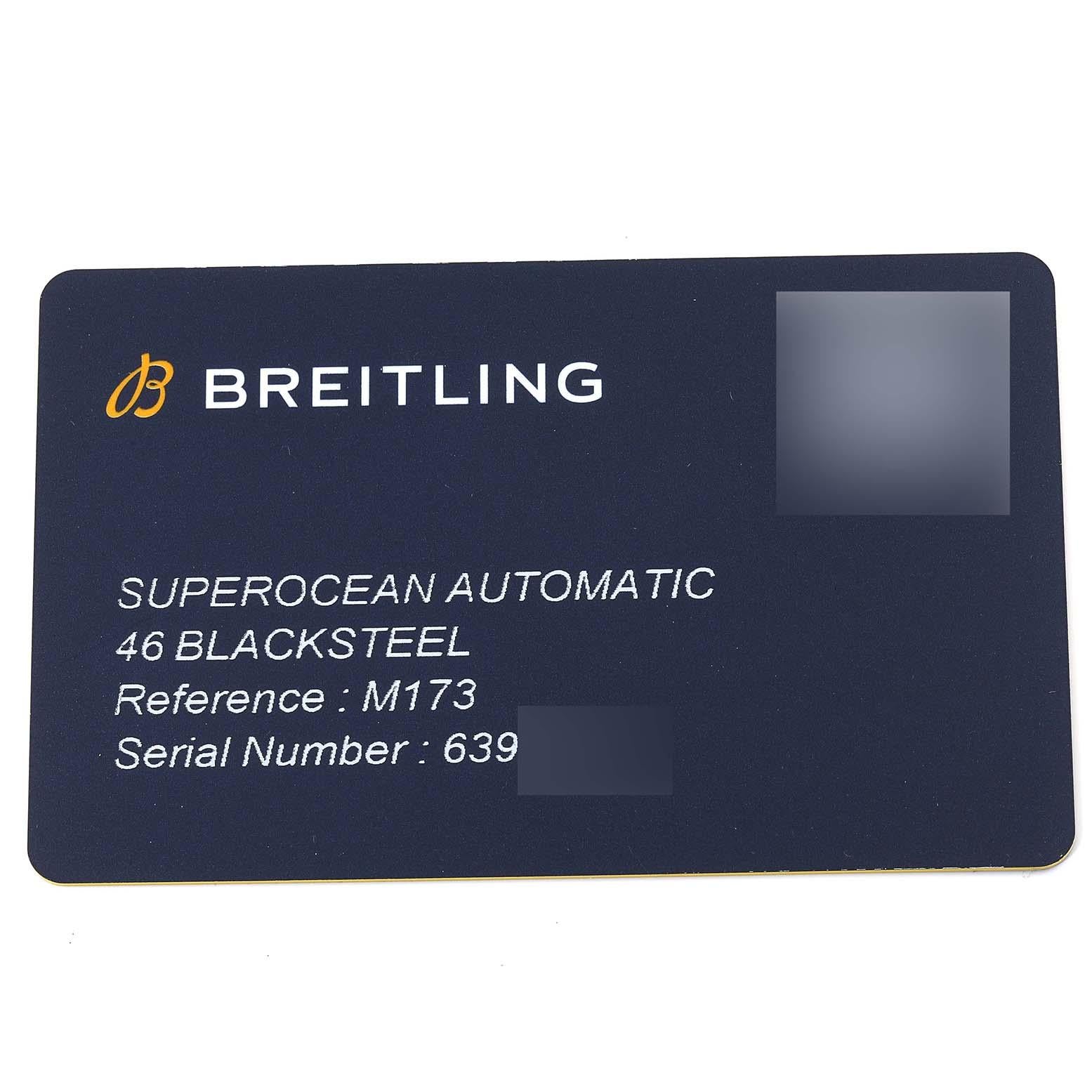 Breitling Superocean 46 Black Dial DLC Steel Mens Watch M17368 Unworn For Sale 4