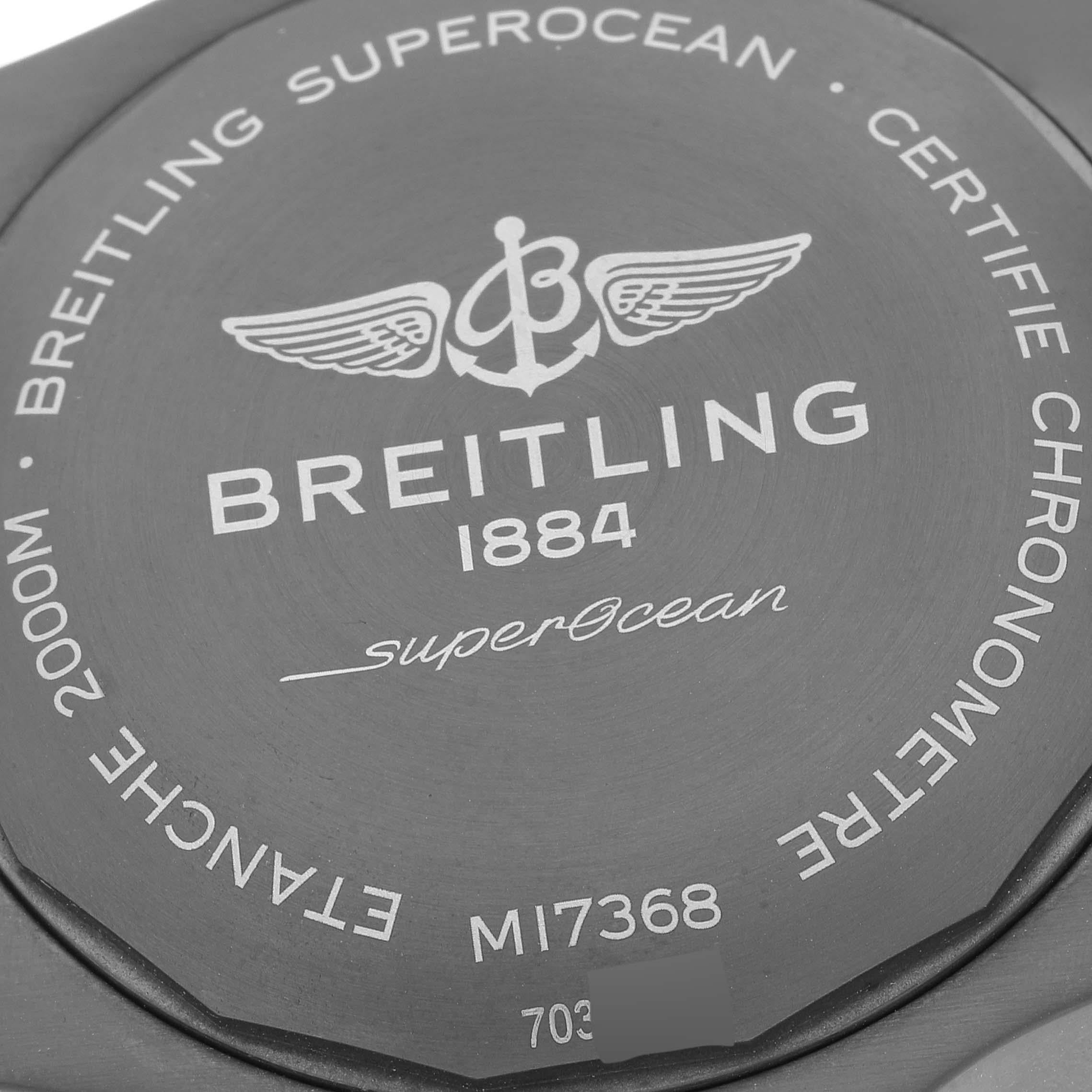 Breitling Superocean 46 blau Zifferblatt DLC Stahl Herrenuhr M17368 Box Karte 4