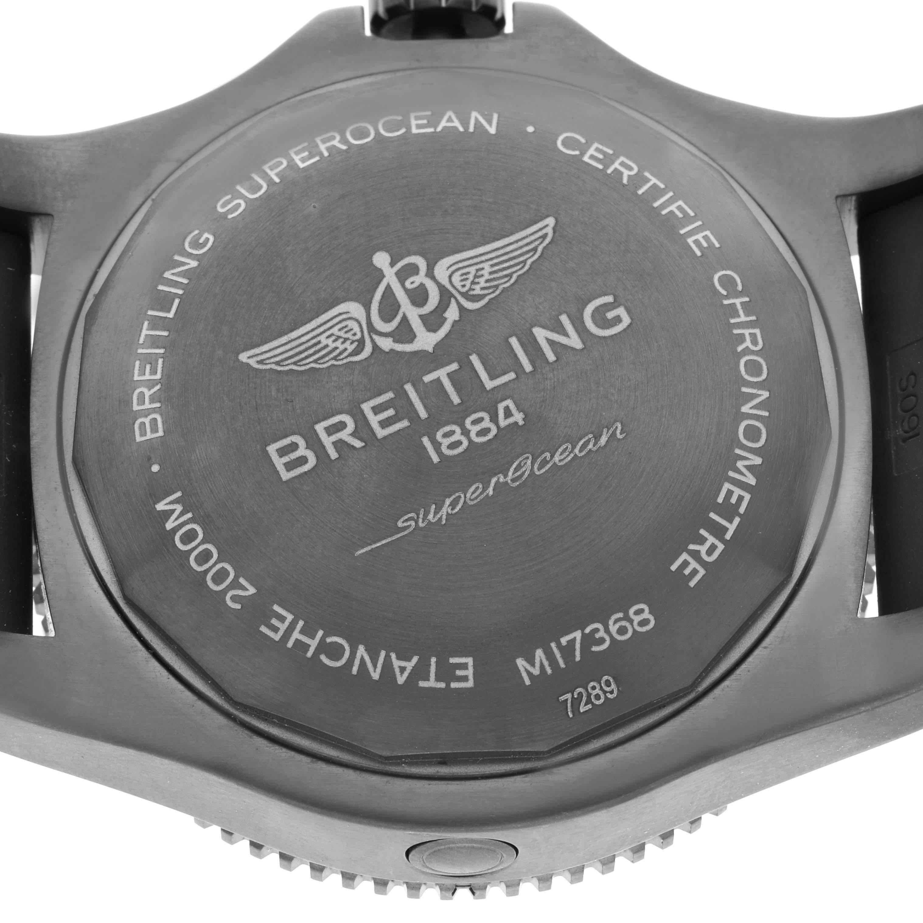Breitling Superocean 46 Blue Dial DLC Steel Mens Watch M17368 Unworn 2