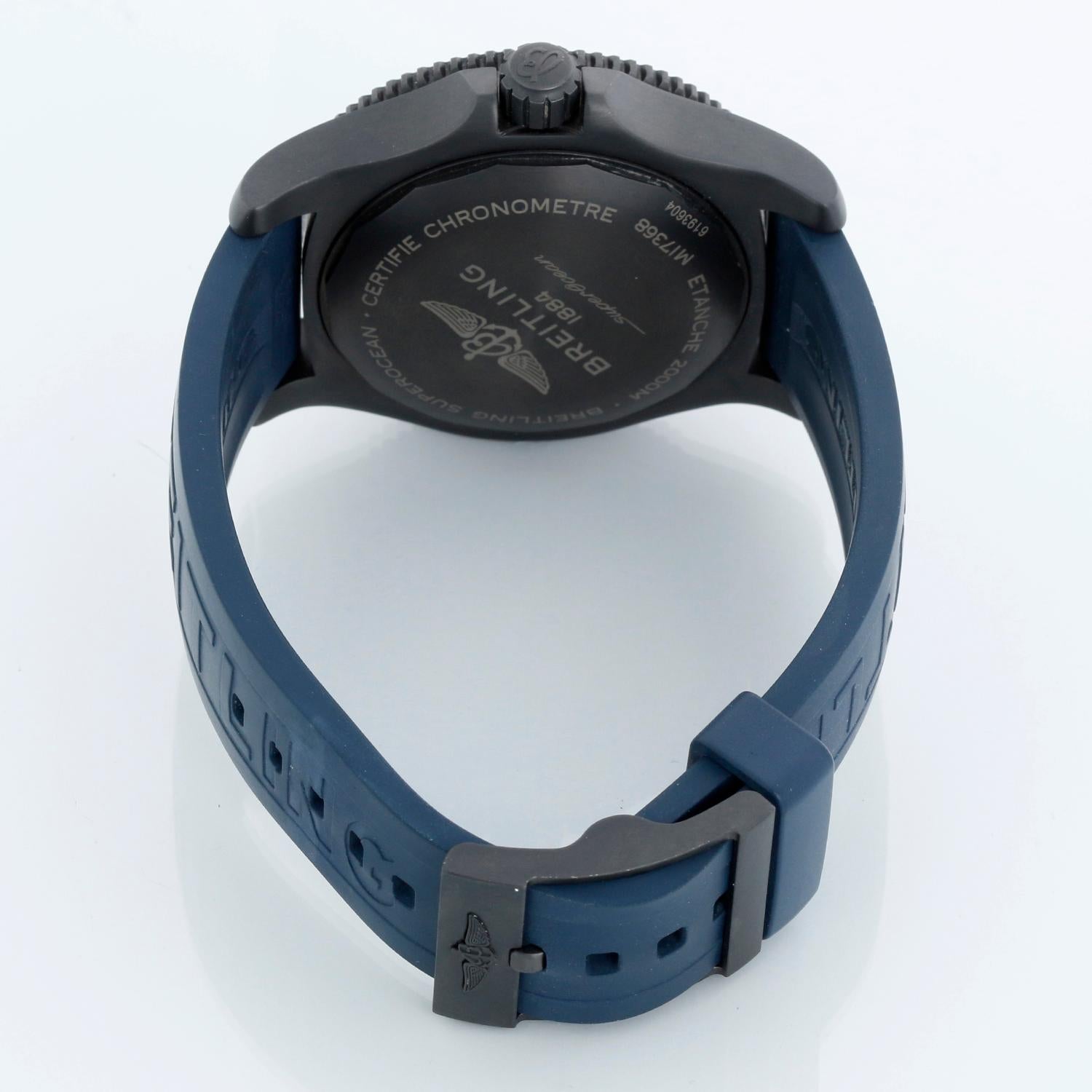 Uomo Orologio Breitling Superocean 46 da uomo in acciaio DLC M17368D71C1S2 in vendita