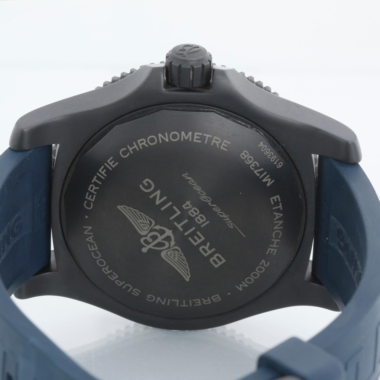 Orologio Breitling Superocean 46 da uomo in acciaio DLC M17368D71C1S2 in vendita 1
