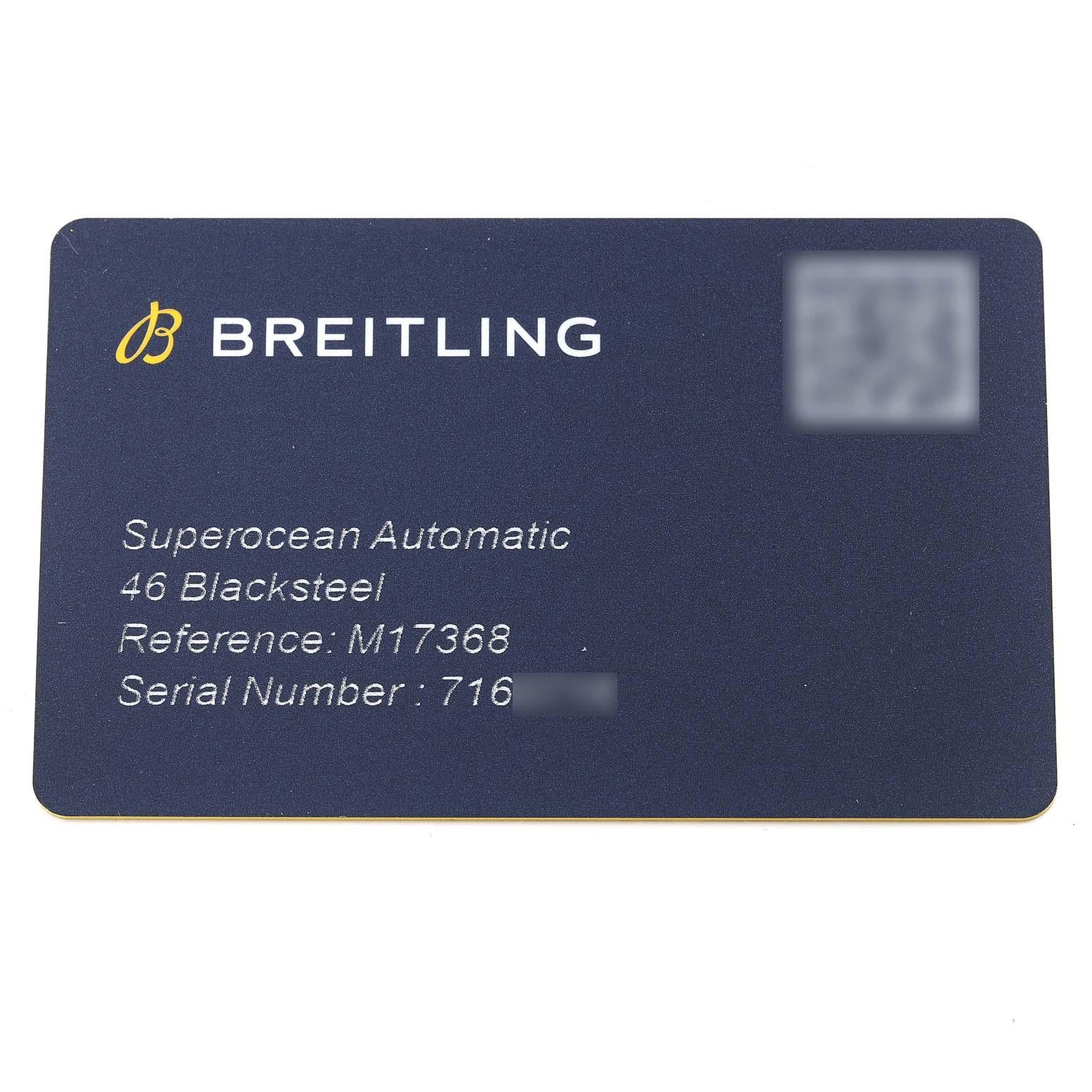 Breitling Superocean 46 Yellow Dial DLC Steel Mens Watch M17368 Unworn 3