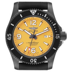Breitling Superocean 46 Yellow Dial DLC Steel Mens Watch M17368 Unworn