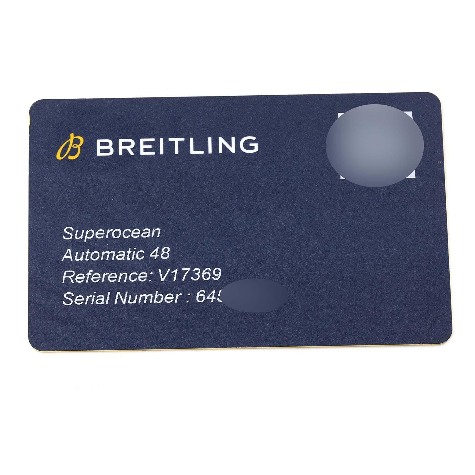 Breitling Superocean 48 Blue Dial Titanium Mens Watch V17369 Box Card 6
