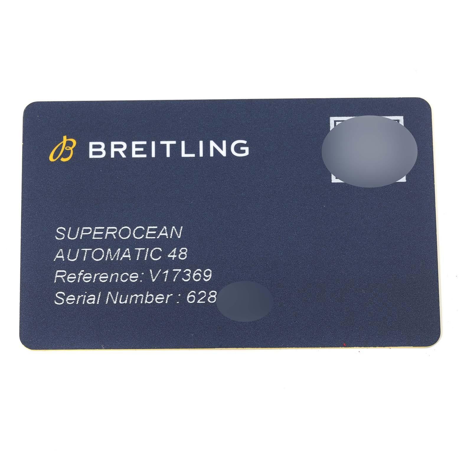 Breitling Superocean 48 Blaues Zifferblatt Titan Herrenuhr V17369 Box Card im Angebot 3
