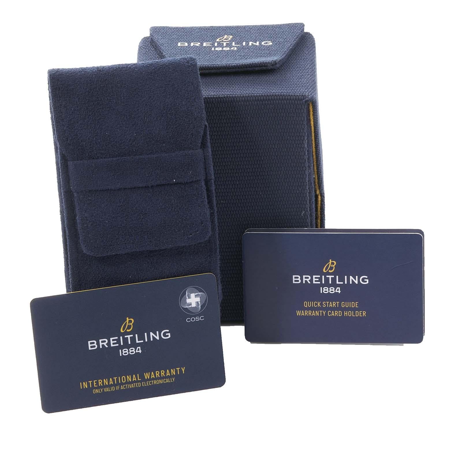 Breitling Superocean 48 Blaues Zifferblatt Titan Herrenuhr V17369 Box Card im Angebot 4