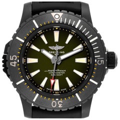 Breitling Superocean 48 Green Dial Titanium Mens Watch V17369 Box Card