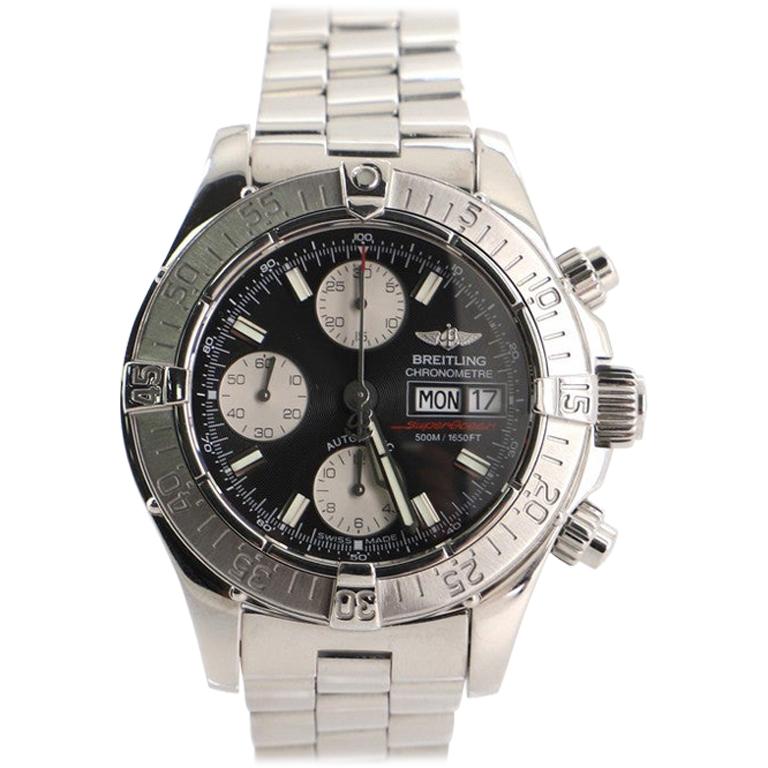 Breitling SuperOcean 500M Chronograph Automatic Stainless Steel 42 Watch For Sale