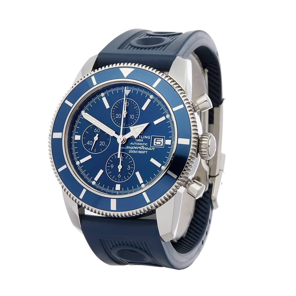 Ref: W4959
Manufacturer: Breitling
Model: Superocean
Model Ref: A13320
Age: 13th December 2010
Gender: Mens
Complete With: Box, Manuals & Guarantee
Dial: Blue Baton
Glass: Sapphire Crystal
Movement: Automatic
Water Resistance: To Manufacturers
