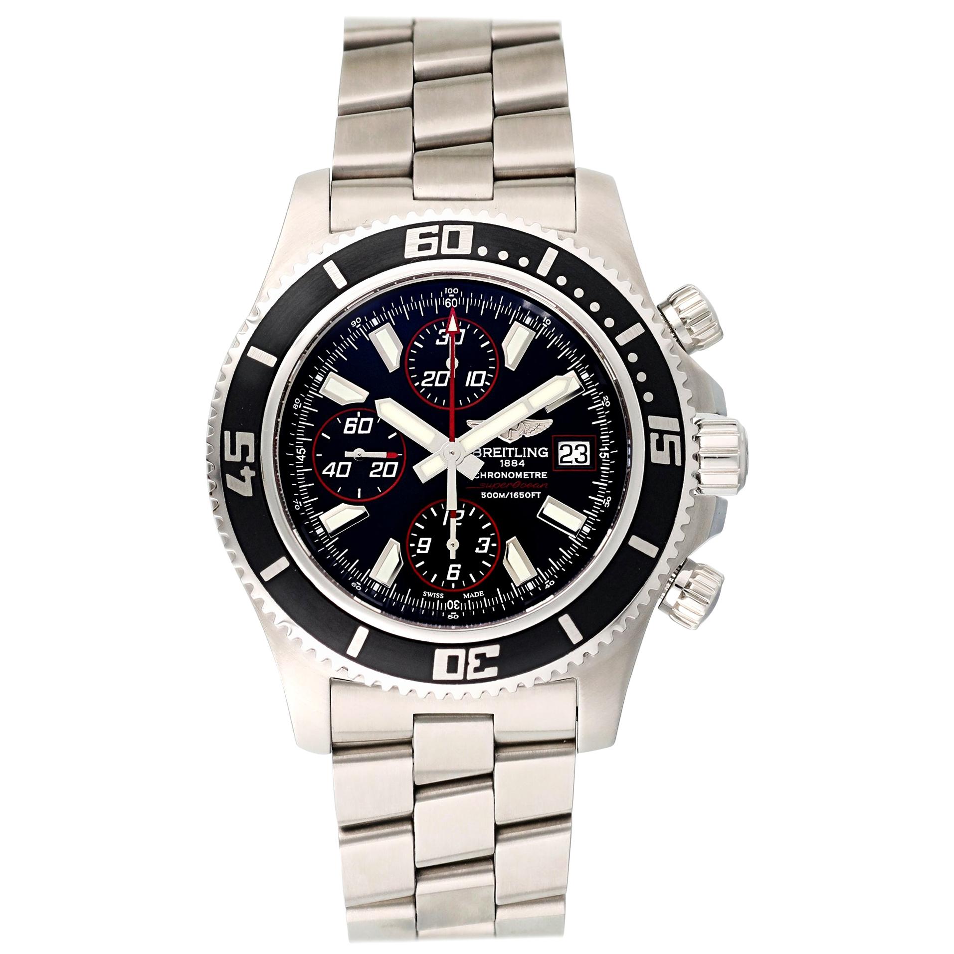Breitling SuperOcean A13341 Chronograph Men’s Watch For Sale