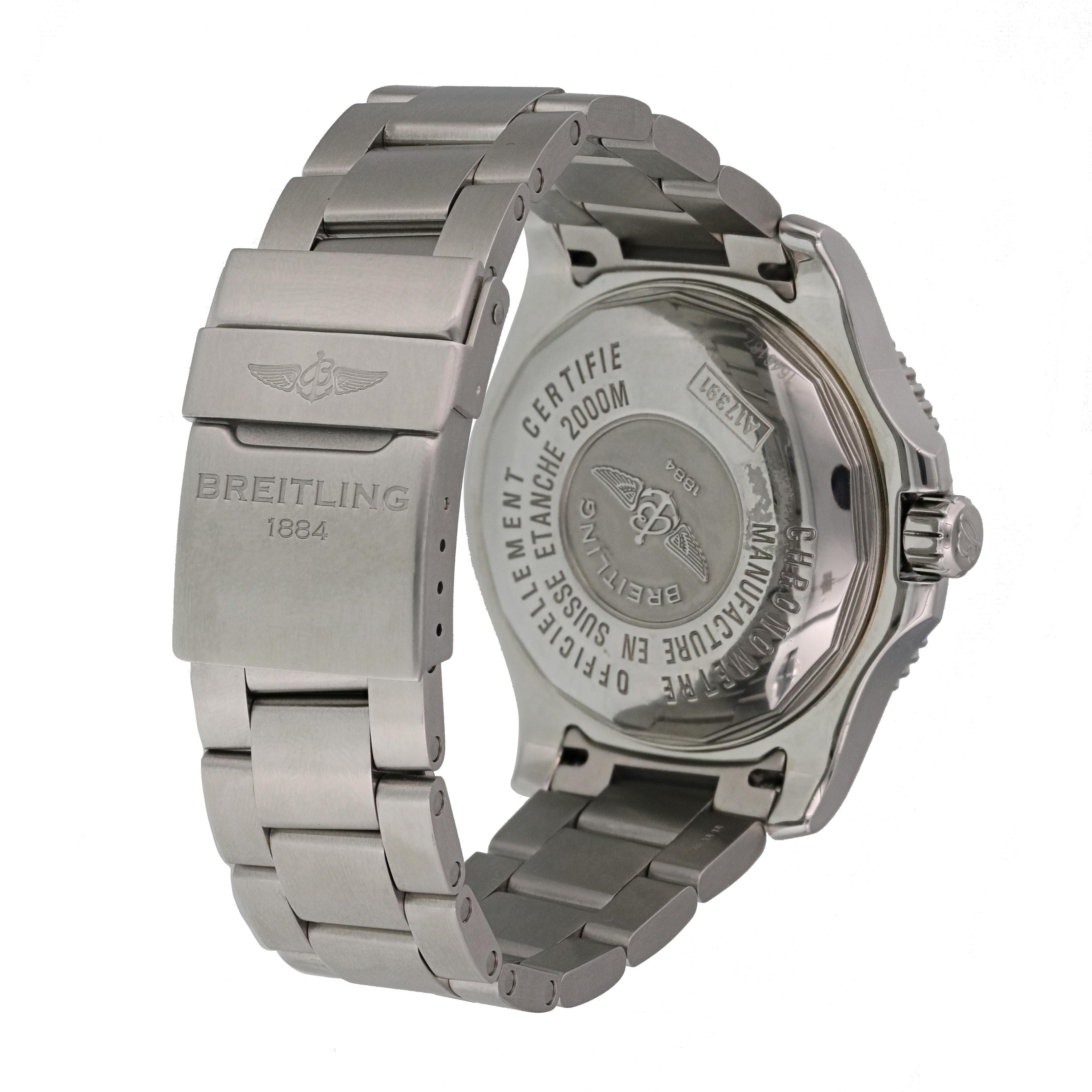 Breitling Superocean A17391 Men's Watch Original Papers For Sale 1