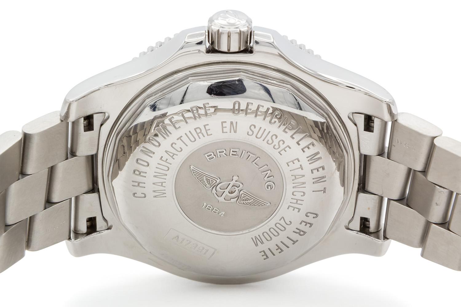 Montre Breitling Superocean A17391 en acier inoxydable automatique 44 mm en vente 1