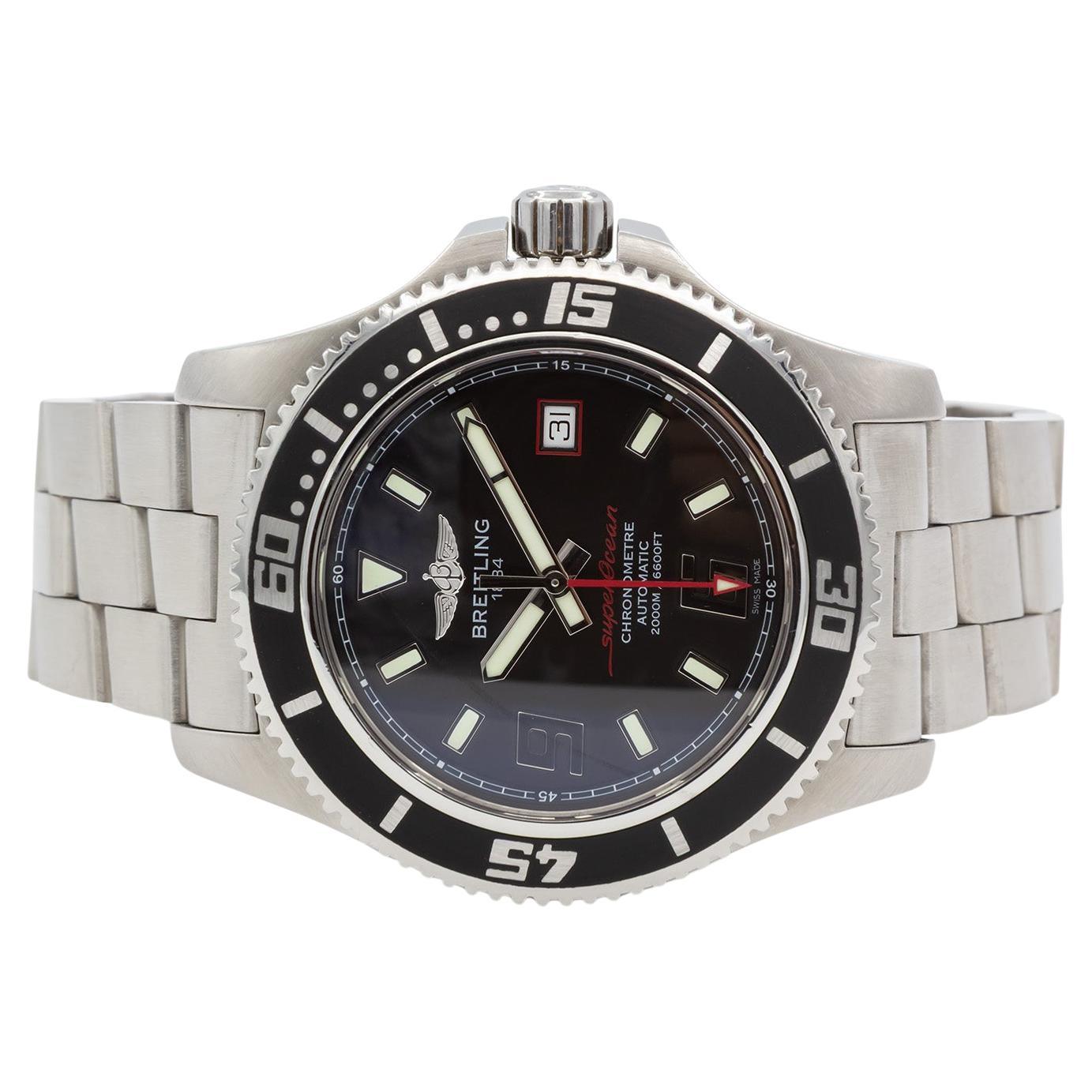 Montre Breitling Superocean A17391 en acier inoxydable automatique 44 mm en vente