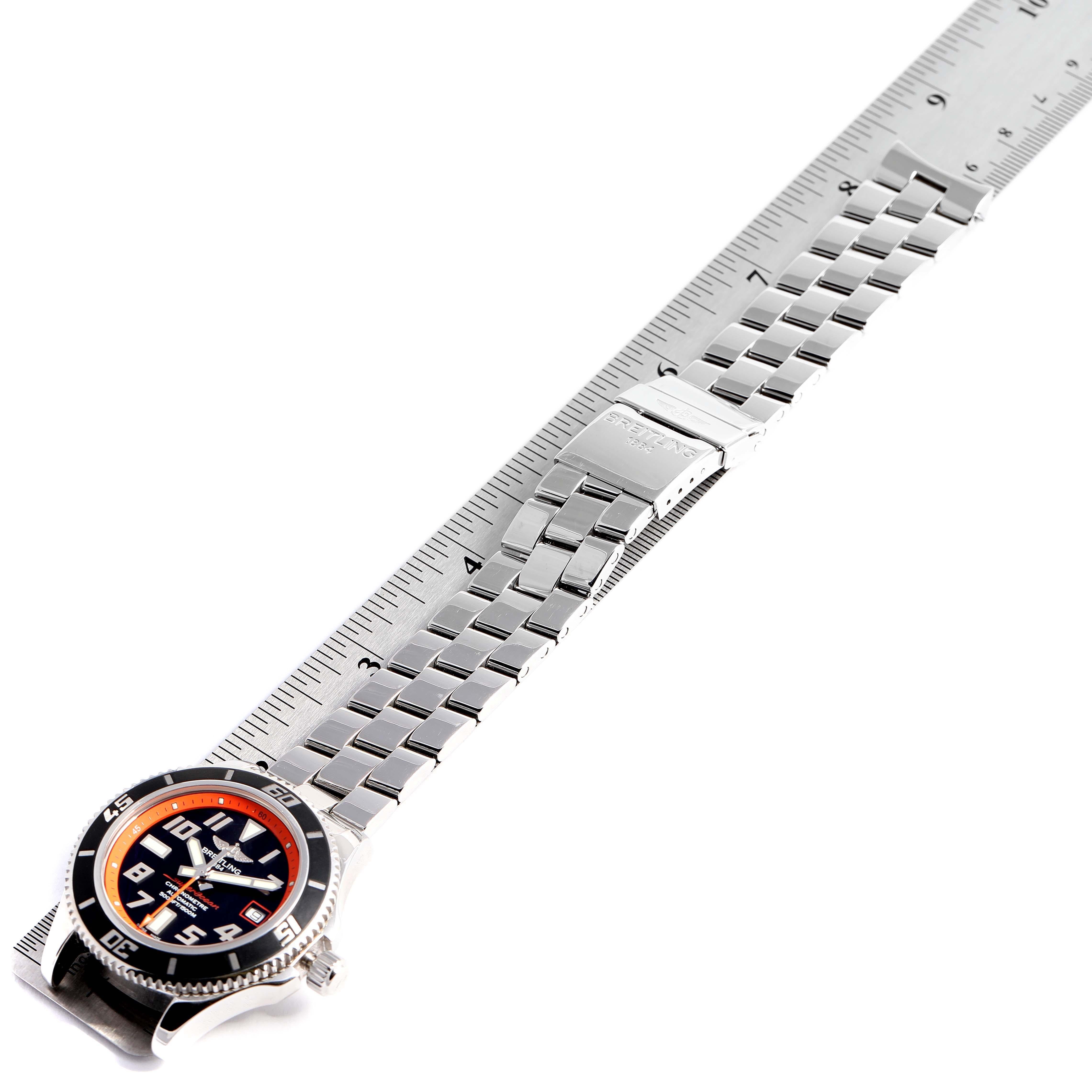 Breitling Superocean Abyss Orange Limited Edition Watch A17364 Box Papers 2