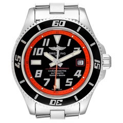 Breitling Superocean Abyss Orange Limited Edition Watch A17364 Box Papers