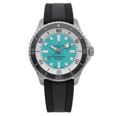 Breitling Superocean Automatic 44 Turquoise Dial Steel Men Watch A17376211L2S1