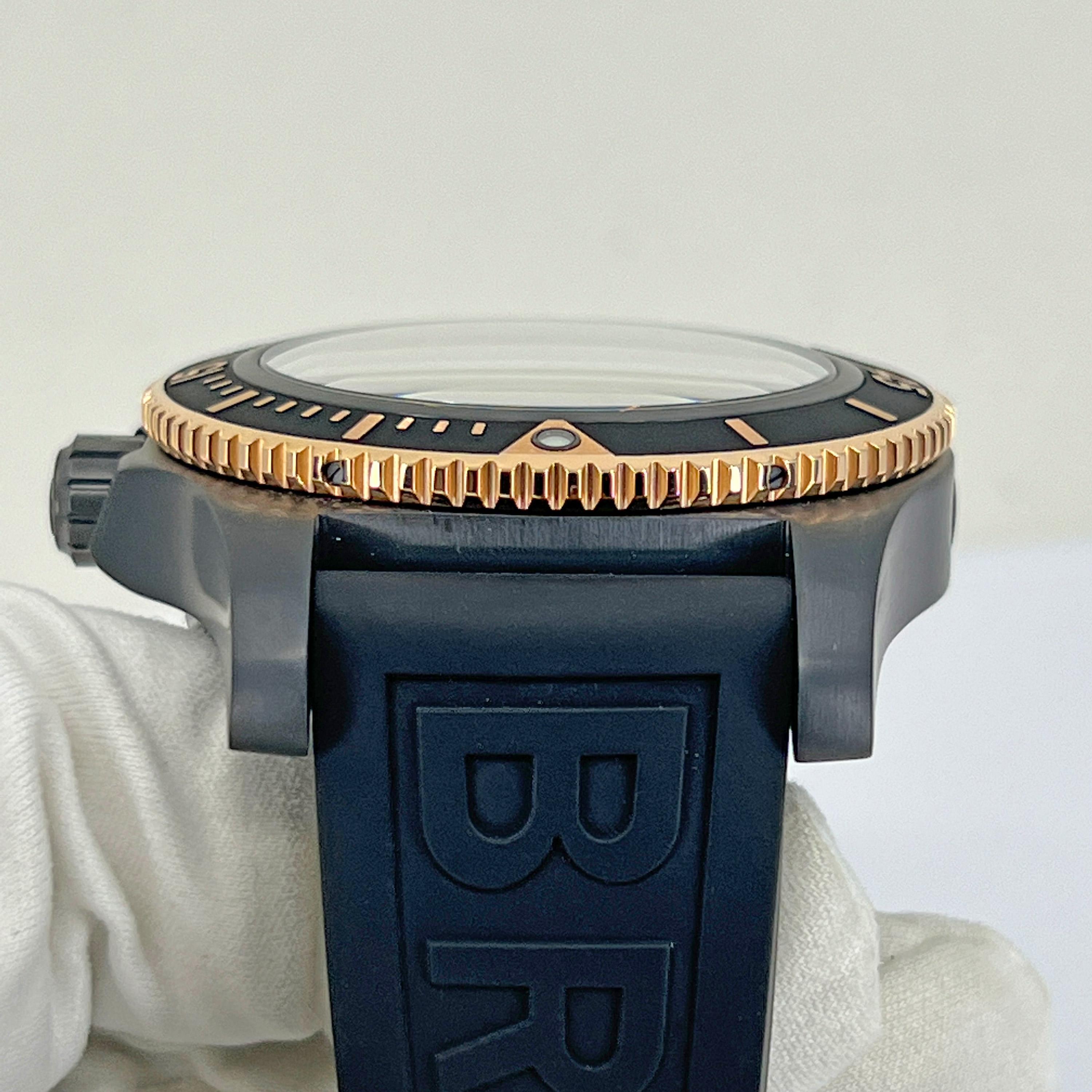 Breitling SUPEROCEAN AUTOMATIC 46 Black Steel, Black Dial Unworn Watch Complete For Sale 2