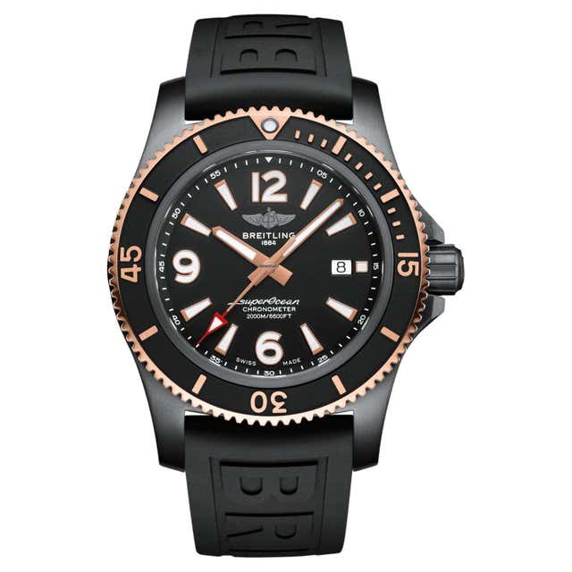 Breitling Chronomat Steel Rose Gold Black Automatic Watch CB014012/BA53 ...
