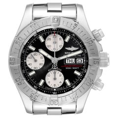 Breitling Superocean Black Dial Chronograph Mens Watch A13340 Box Papers