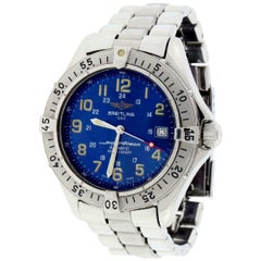 Breitling SuperOcean Blue Arabic Dial Automatic Stainless Steel Men's Watch