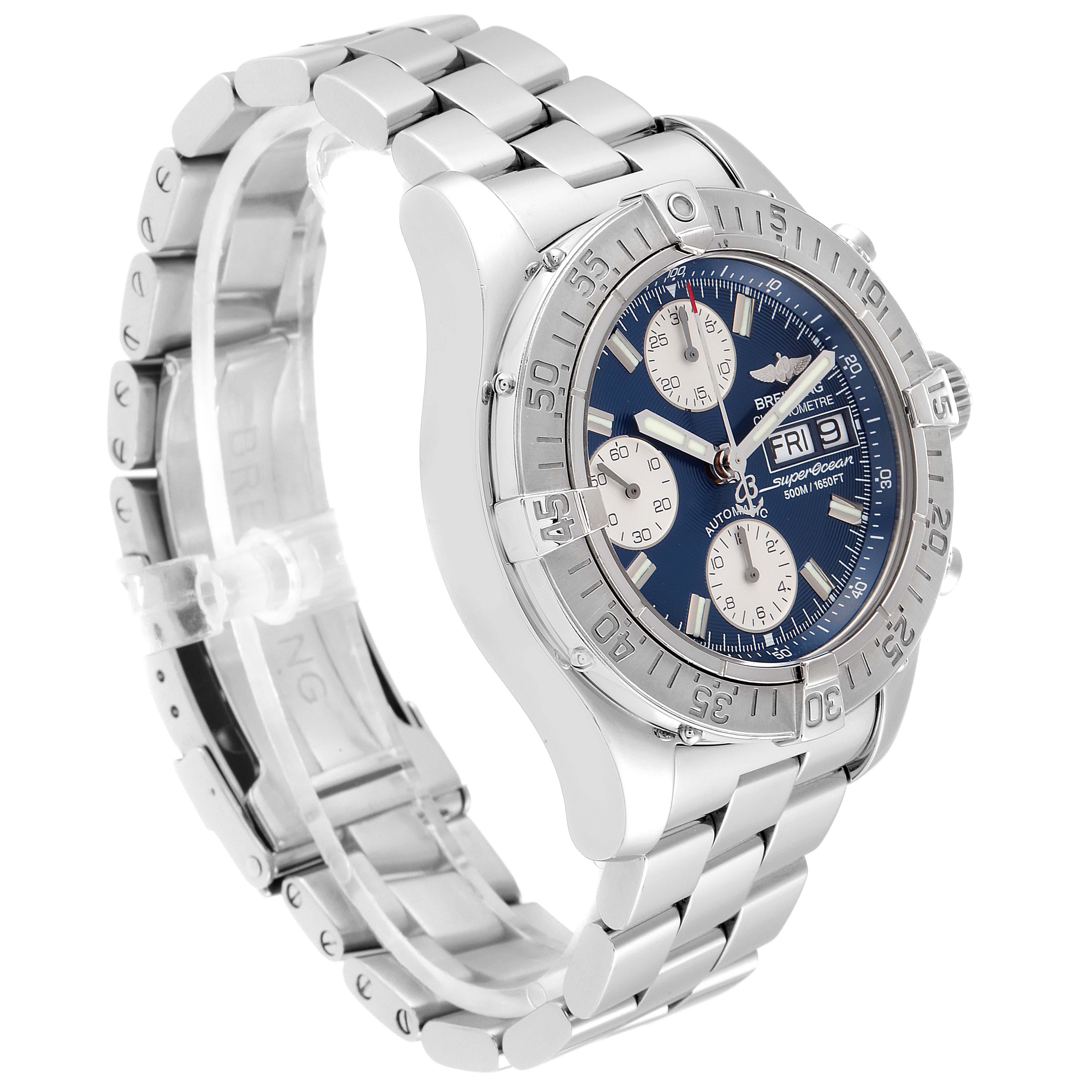 Breitling Superocean Blue Dial Steel Men's Watch A13340 For Sale 1