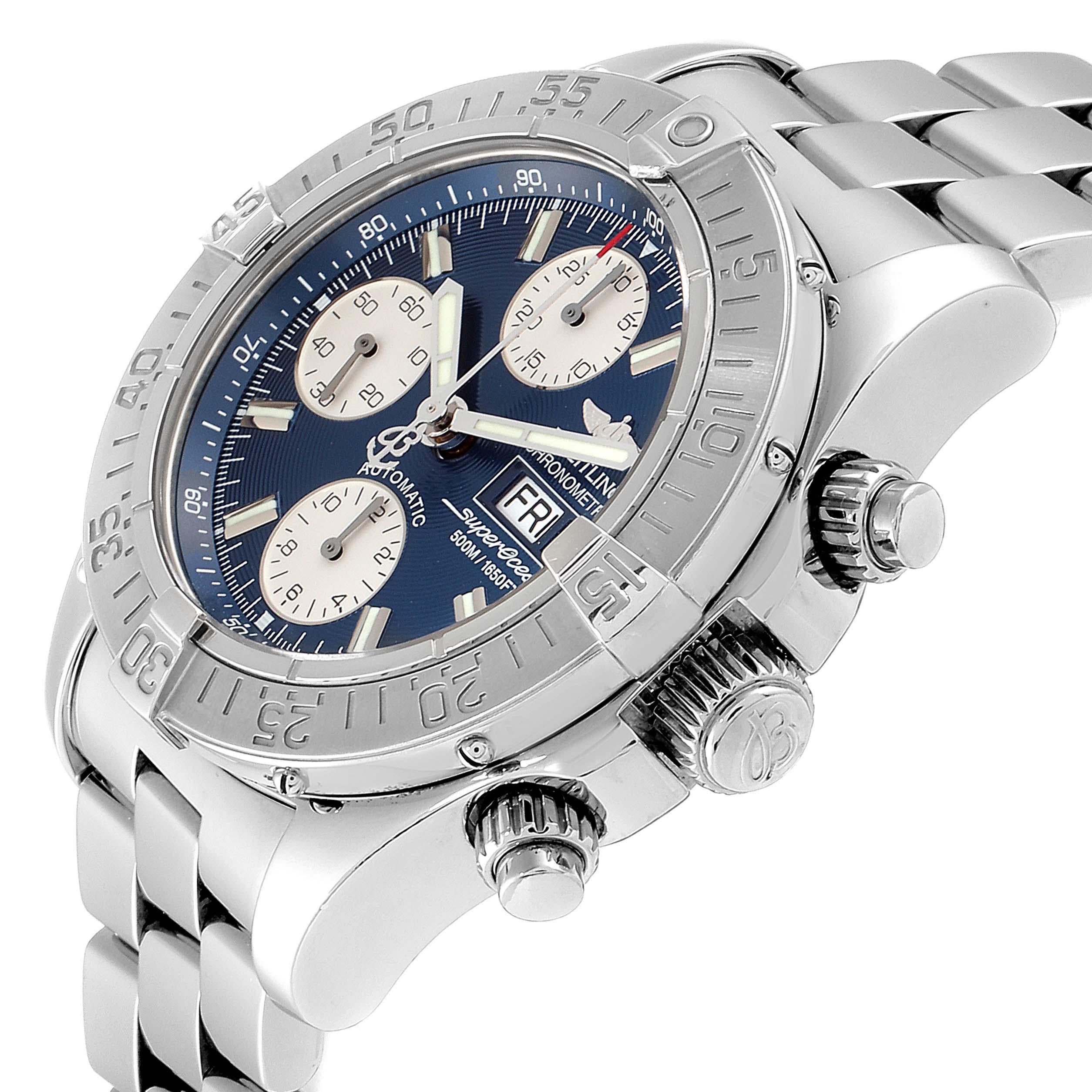 Breitling Superocean Blue Dial Steel Men's Watch A13340 For Sale 2