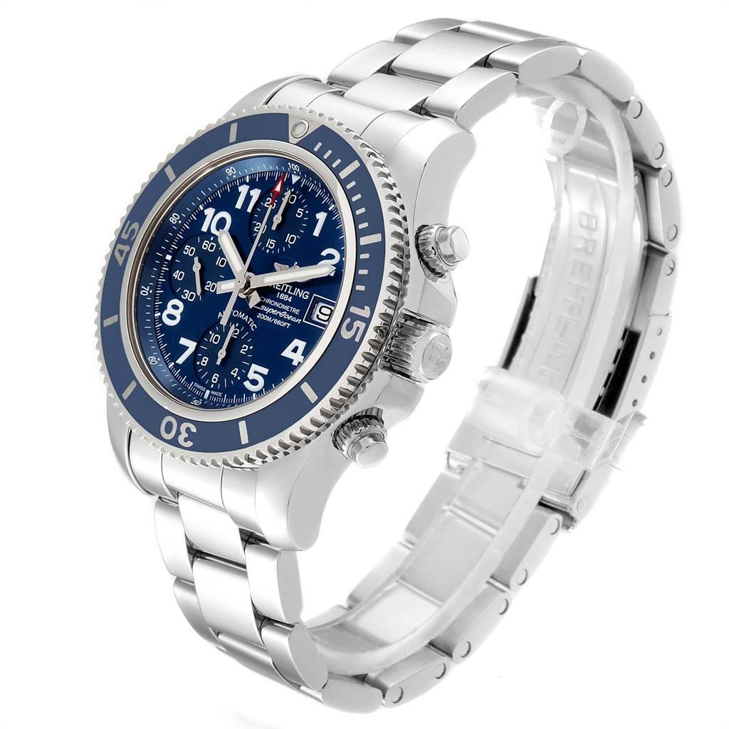 Breitling Superocean Chronograph Blue Dial Men's Watch A13311 Box Papers 1