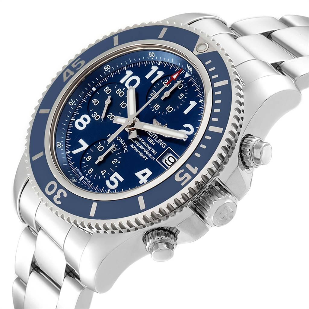 Breitling Superocean Chronograph Blue Dial Men's Watch A13311 Box Papers 2