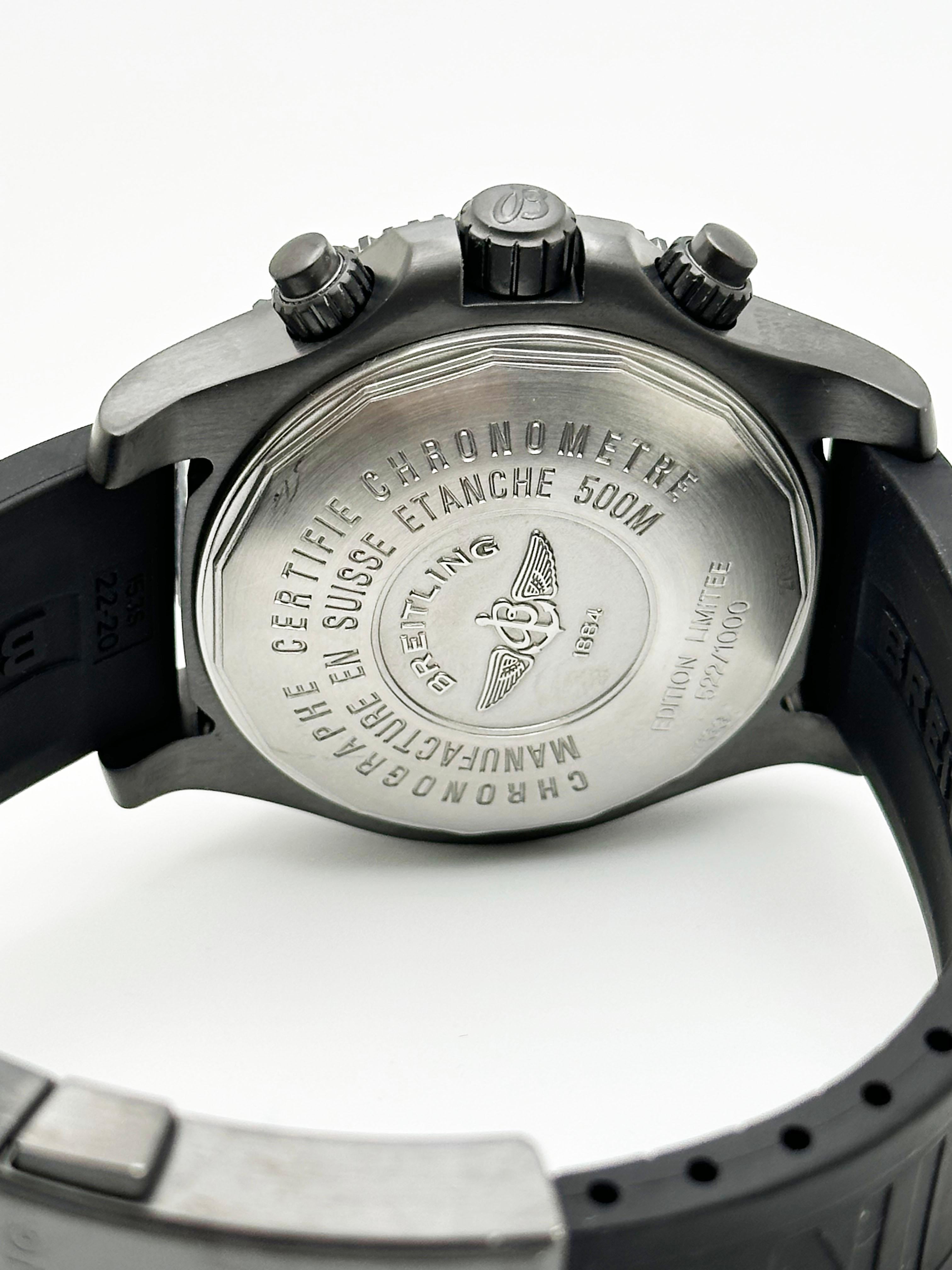 Breitling Superocean Chronograph II M13341 44mm PVD noir Acier inoxydable en vente 2